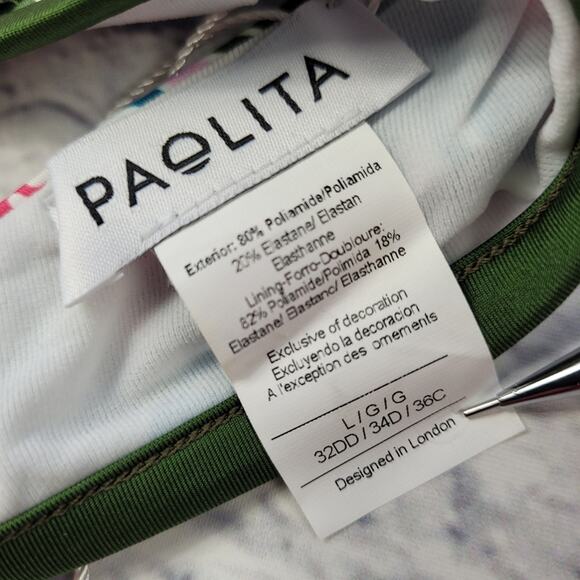 Paolita Zoffany Lyra Convertible Bikini Top size Large - Picture 7 of 12